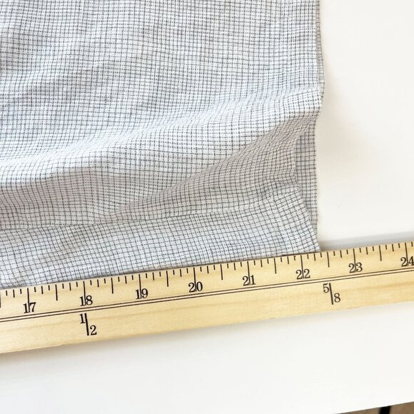 Habitat Linen Pull On Pants White Black Grid Print Drawstring Hem - Size Medium - Picture 8 of 8